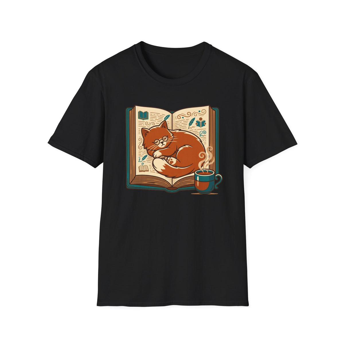 Sleeping cat on book T-Shirt