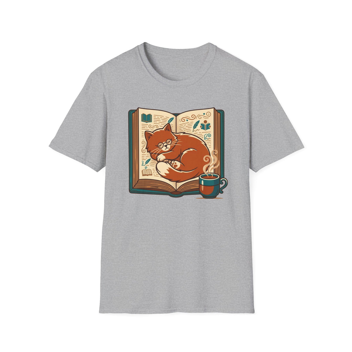 Sleeping cat on book T-Shirt