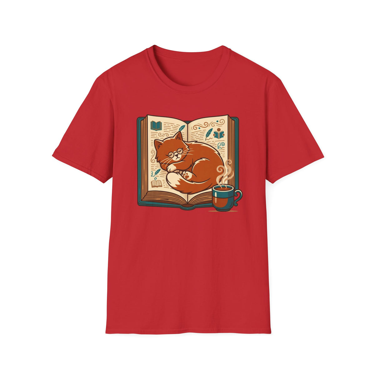 Sleeping cat on book T-Shirt