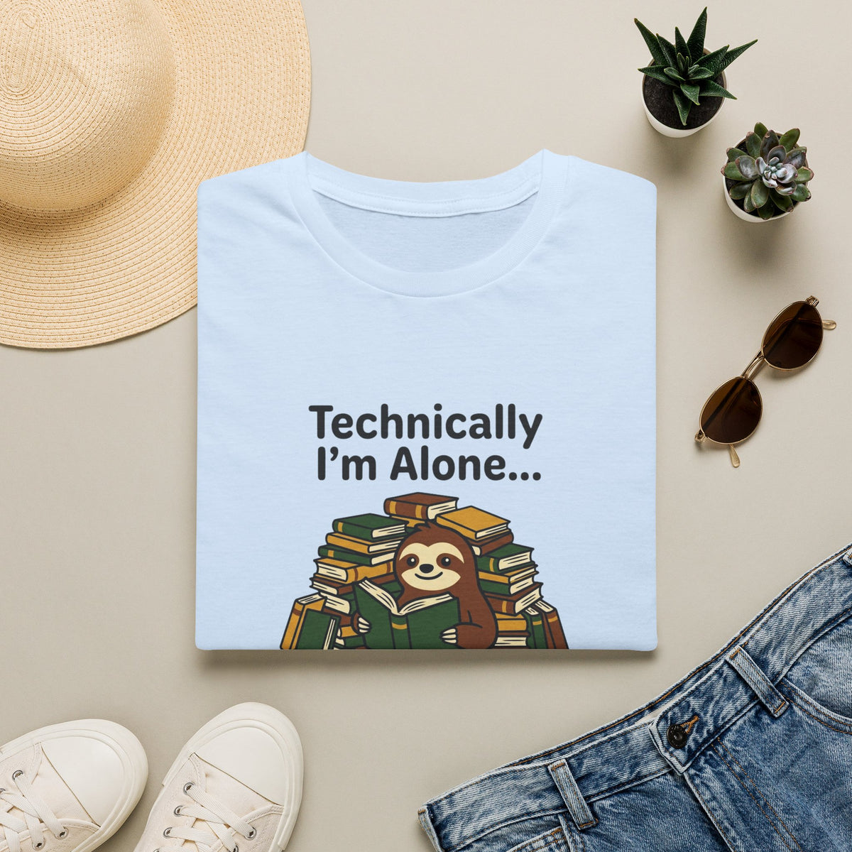 Technically I'm alone, but I'm with my characters  T-Shirt