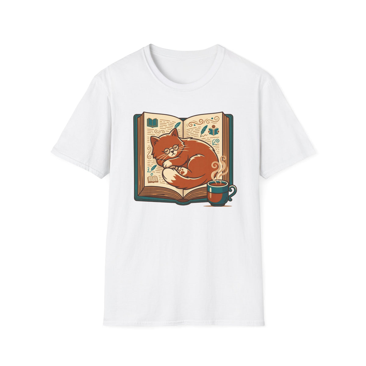 Sleeping cat on book T-Shirt