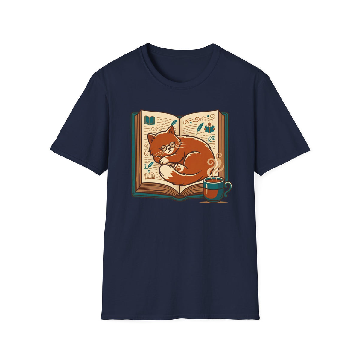 Sleeping cat on book T-Shirt