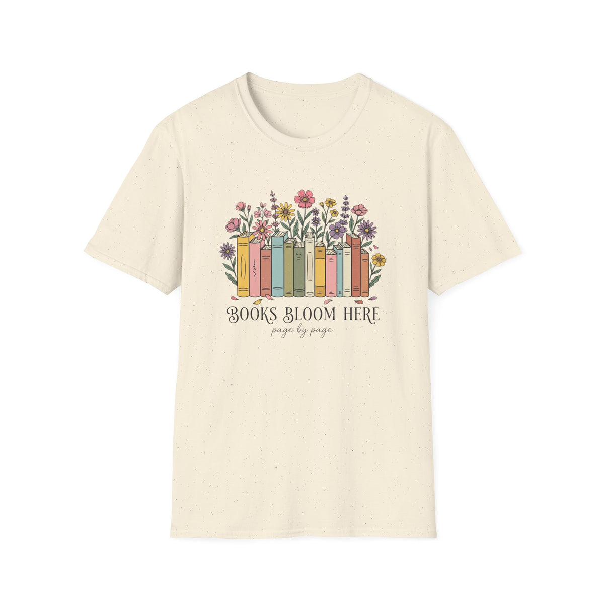 Books bloom here page by page T-Shirt
